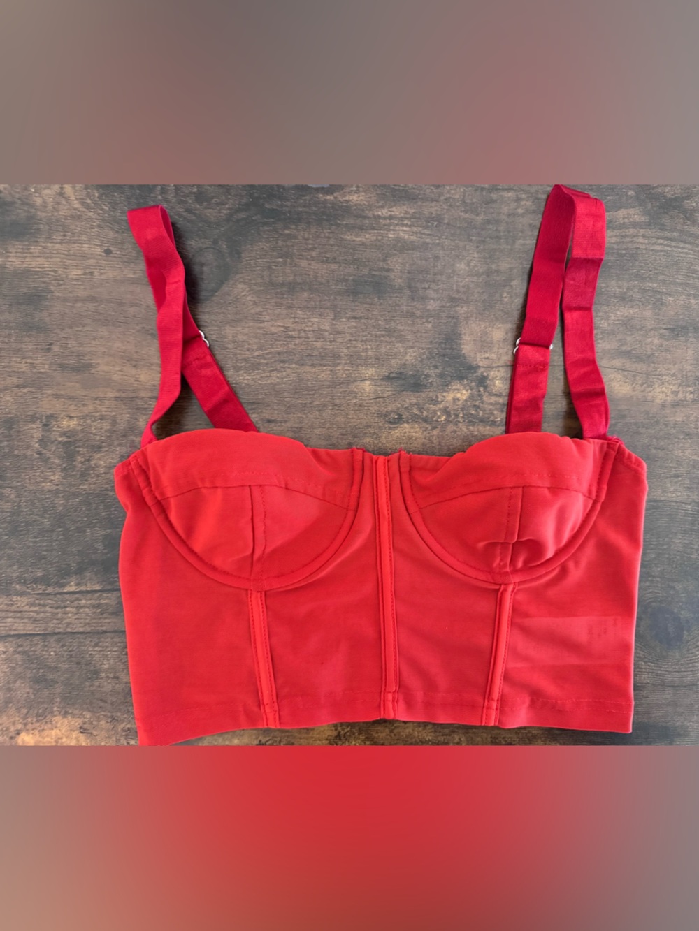 Edikted Red Corset Halter Tank Top Size S - Picture 7 of 11